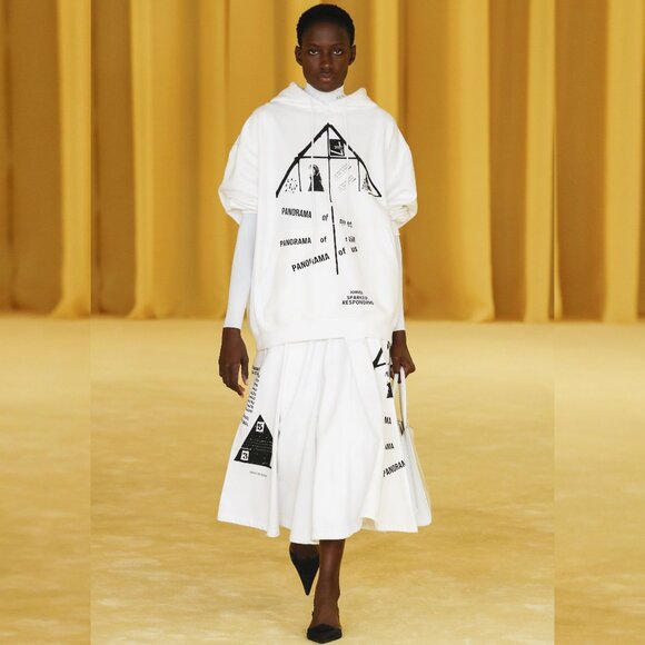 PRADA Raf Simons White Panorama Hoodie - Picture 1 of 11